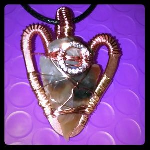Copper arrowhead pendant